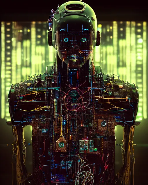 Image similar to a human heart cyberpunk style, revealing wires and electronics, hooked - up, sci - fi, missing panels, intricate abstract upper body intricate artwork, concept art, octane render, deviantart, cinematic, key art, hyperrealism, iridescent accents, portrait photograph, nikon 3 5 mm, photograph by greg rutkowski