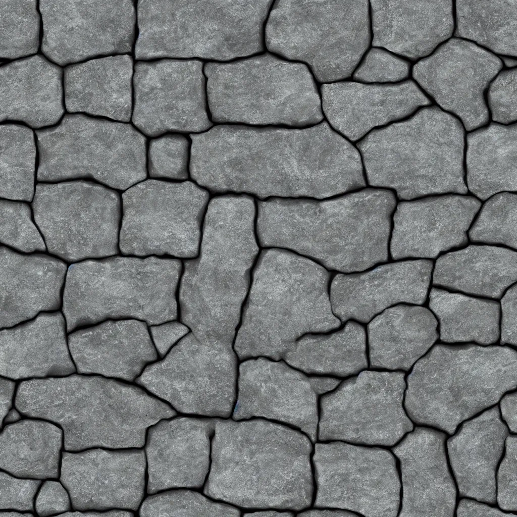 Prompt: seamless bluestone rock texture, tiled, 4 k, high - rest, realistic, pbr, material