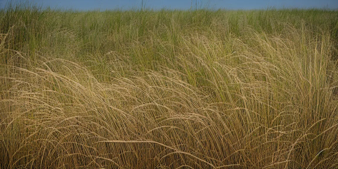 Prompt: Indiana Dunes environment. Beachgrasses, freshwater dunes, bordering Lake Michigan. Marram grass, spotted horsemint, hackberry, whtie oak. Vast sand dunes with scattered plants. Trending on Artstation, deviantart, worth1000. By Greg Rutkowski. National Geographic and iNaturalist HD photographs