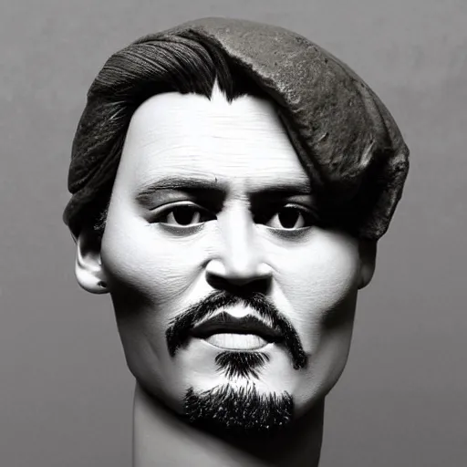 Image similar to johnny depp made of clay