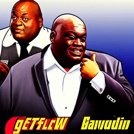 Prompt: Lavell Crawford aka Huell Babineaux from Better Call Saul as a GTA character portrait, Grand Theft Auto, GTA cover art