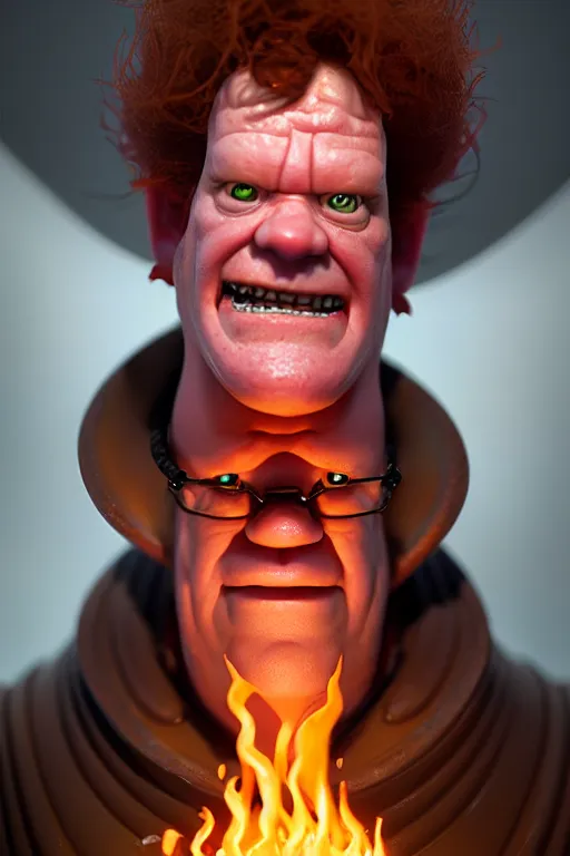 Prompt: a portrait of fry chef next to Steve Brule, realistic faces, grimdark extremely detailed fantasy art by Gerald Brom, octane render