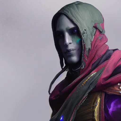 Prompt: painting portrait of an warlock in destiny 2, unreal engine, hyper detailed