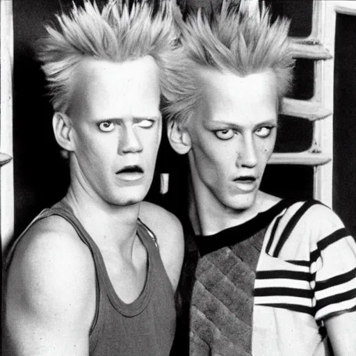Prompt: beavis and butthead as played by their lookalike teenage actors, movie still