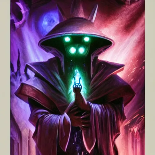 Prompt: a seance in a dark room with white glow, futuristic, fantasy art, magic : the gathering