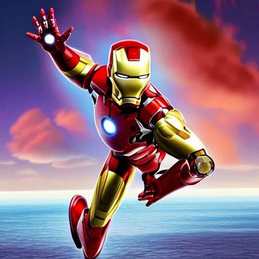 Image similar to Film still of Iron Man, from Animal Crossing: New Horizons (2020 video game)