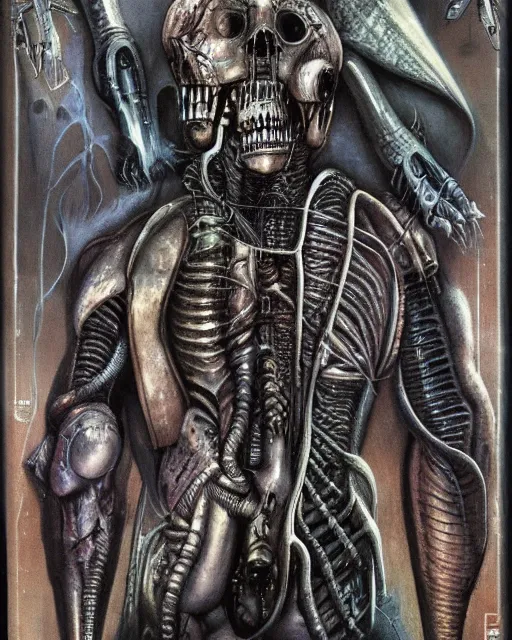 Image similar to videogame cover art by hr giger