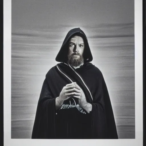 Image similar to obi - wan kenobi in 1 9 8 1, spontaneous portrait, rule of thirds