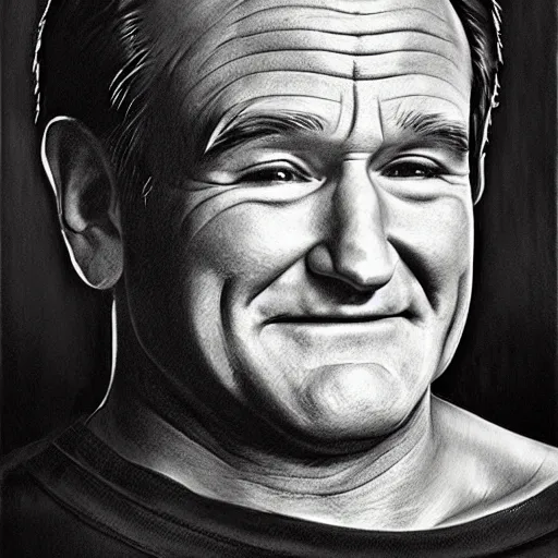 Image similar to Robin Williams. alternate dimensions by Tibor Nagy, by Ken Kelly angular, doom