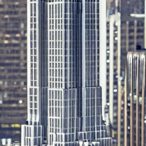 Image similar to water flowing from the windows of the empire state building, fluid simulation, long shot, 2 0 0 mm, orthogonal perspective, photorealist, panorama, new york background, detailled, sharp focus, realistic, trending on artstation, cg society, 8 k, unreal