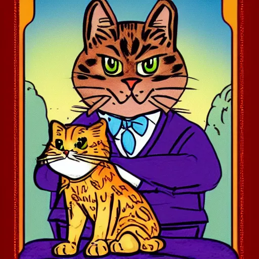 Image similar to Garfield tarot card