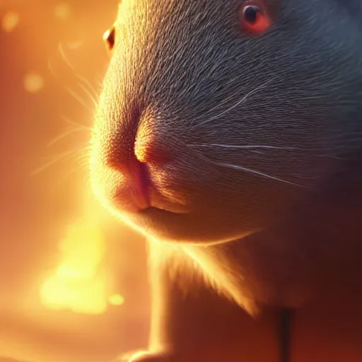 Prompt: agouti close shot, cute, fantasy painting, concept art, global illumination, tankoban, 4 k, fantasy painting, hyper detailed, pixar animation style, 8 k, studio light, award winning, by artgerm, sylvain sarrailh, rossdraws, wlop, very beautiful