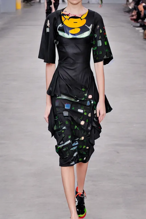 Image similar to jet set radio valentino ss 1 5 soft grunge scifi dress