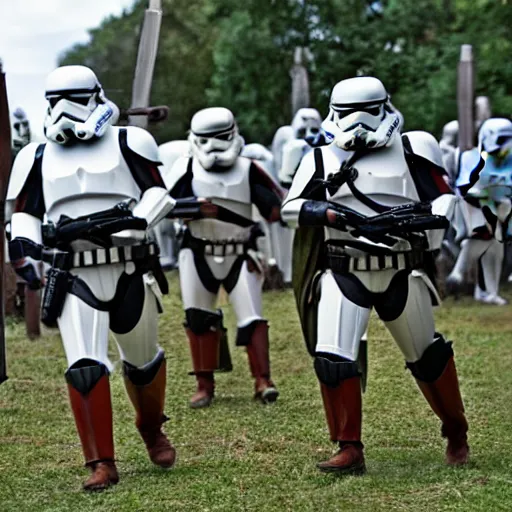 Image similar to roman soldiers in battle with stormtroopers