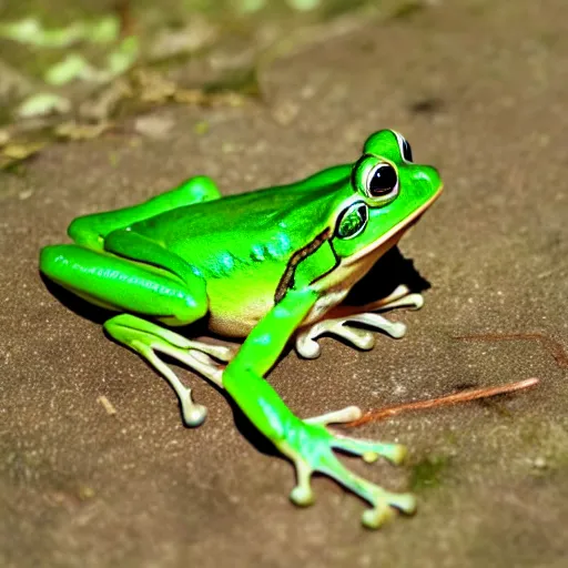 Image similar to a green frog