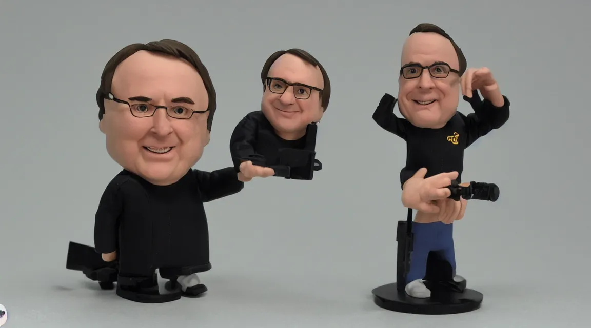 Image similar to vinil action figure of Linus Torvalds, product photo