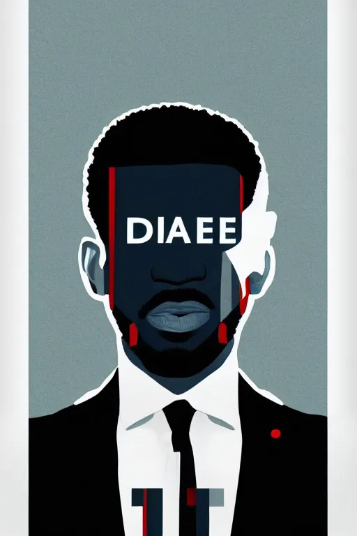Image similar to minimal movie poster, drake is united states president joe biden, solid colors, cinematic, fan art, trending on artstation