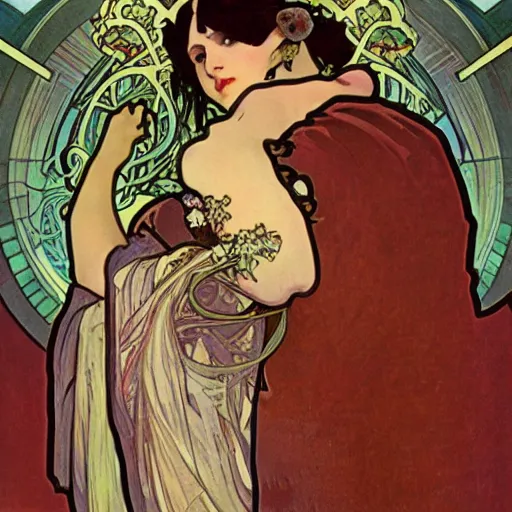 Prompt: artwork by aalphonse mucha and tooth wu