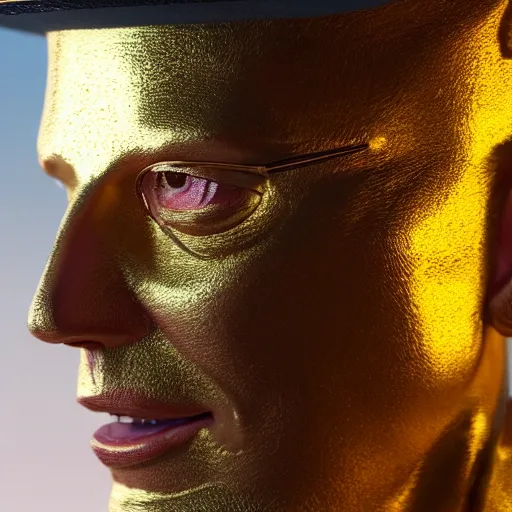 Image similar to hyperrealistic dslr film still of jeff goldblum disguised as gold doubloon, stunning 8 k octane comprehensive 3 d render, inspired by istvan sandorfi & greg rutkowski & unreal engine, perfect symmetry, dim volumetric cinematic lighting, extremely hyper - detailed, incredibly real lifelike attributes & flesh texture, intricate, masterpiece, artstation, stunning