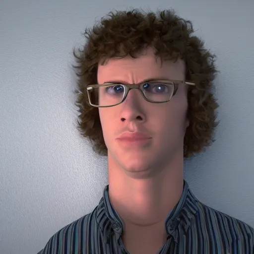 Image similar to napoleon dynamite playing with dynamite 3 d studiomax, maya 3 d, unrealengine, 4 k, 8 k,