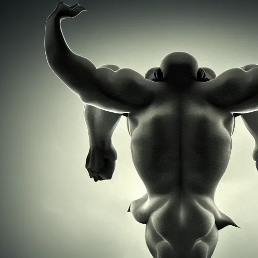 Prompt: bull headed muscular man by studio ghibli, digital art, sharp focus, 4 k, ambient lighting, foggy