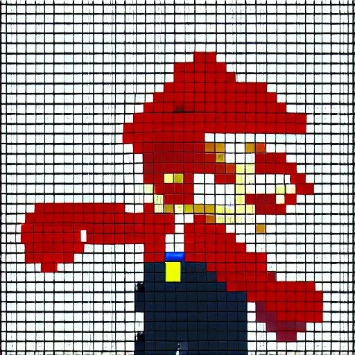 Image similar to mario , pixel art