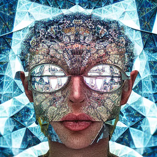 Image similar to broken mirrors, reflections, by roy ahlgren or victor vasarely, digital art, deepdream cosmic, 3 d high definition, trending on artstation, photorealistic, high resolution, 8 k, octane, hyper detailed, trending on deviantart insane details, intricate, elite, ornate, elegant trend, highly detailed and intricate, photography, unreal engine