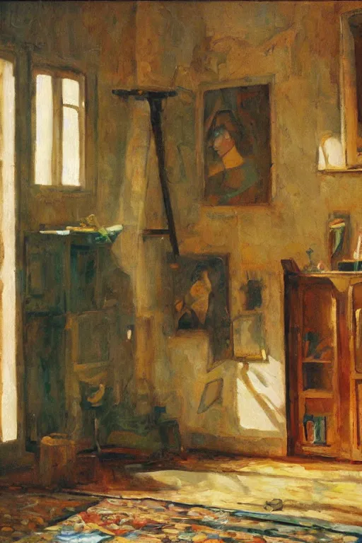 Prompt: oil painting of the room of the nameless painter #fineart