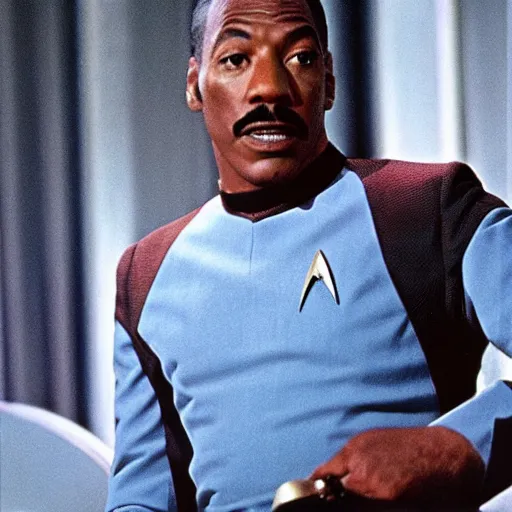 Image similar to Eddie Murphy in Star Trek 1966.