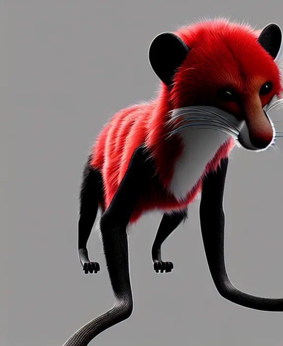 Image similar to furry - male - red - black - weasel - detective - fursona, ray tracing, photorealistic, trending on weasyl