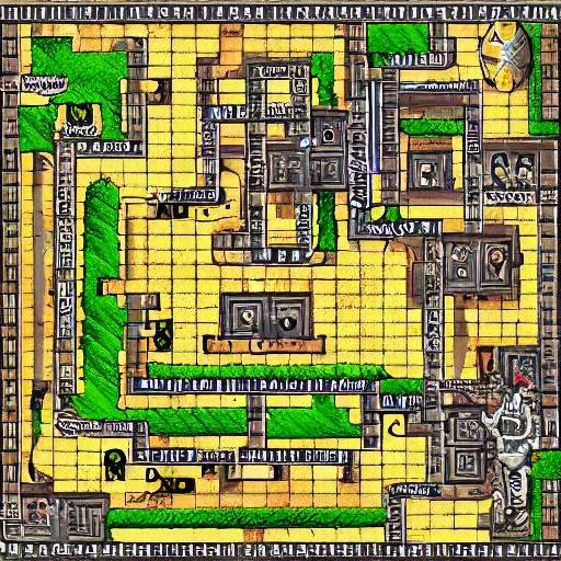 Image similar to rpg dungeon map, catacombs, labyrinth