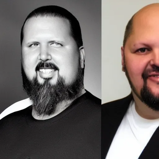 Image similar to an image of two humans. the first human is markus persson. the second human is barack obama. mojang, notch.