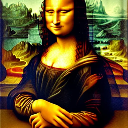 Prompt: nytimes mona lisa vandalized, vandal painted a frog on her shoulder