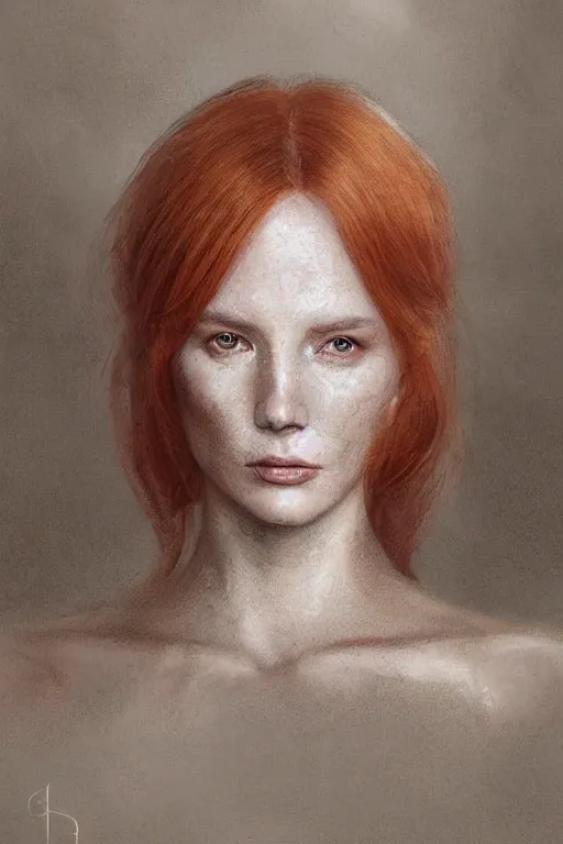 Image similar to portrait of redhead cleric , very very intricate, very very elegant, highly detailed, lifelike, photorealistic, digital painting, artstation, illustration, concept art, smooth, HR GIGER , Hieronymous Bosch, Francis Bacon sharp focus, art by Greg Rutkowski and John Collier and Albert Aublet and Krenz Cushart and Artem Demura and Alphonse Mucha