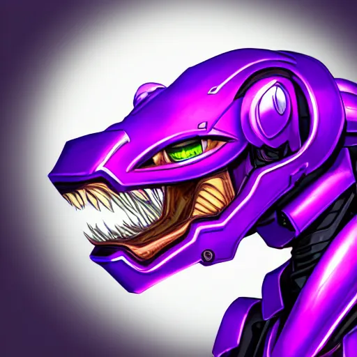 Image similar to detailed mawshot of a beautiful stunning anthropomorphic hot robot mecha female dragon, silver sharp streamlined armor, fuchsia flesh, glowing Purple LED eyes, dragon art, furry art, vore, furaffinity, DeviantArt, Eka's Portal, G6