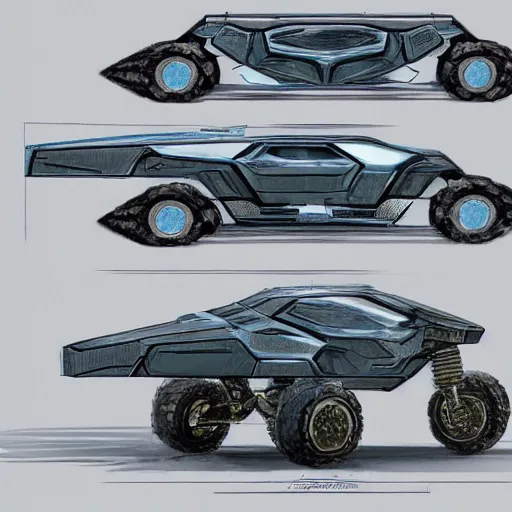 Image similar to concept art blueprint halo new atv vehicles