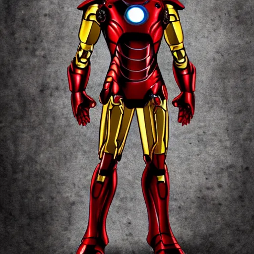 Prompt: Iron Man in the style of steampunk