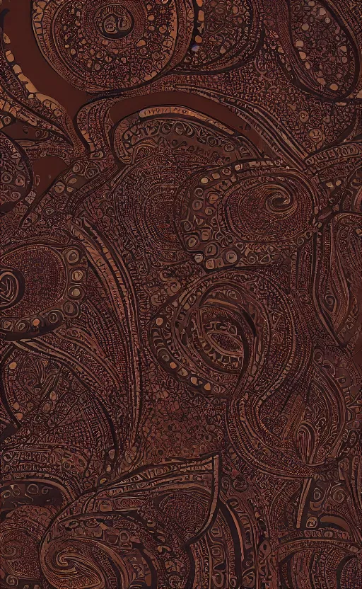 Image similar to batik hoodie pattern, dark brown, trendsetter, fashion of the year, fiction, stability, intricate, elegant, 8 k, uhd, justify, artstation, concept art, matte, sharp focus, illustration, consistent, highly detailed object content, proportional object content