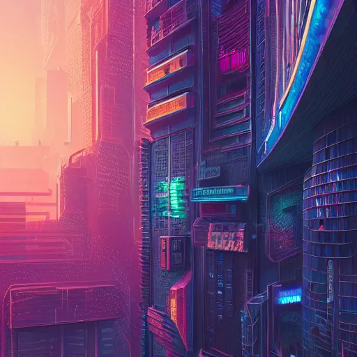 Image similar to matte painting of the sacred geometry of cyberpunk, brilliant colors, extremely detailed, very very detailed, in the style of alena aenami by Alex grey, HD, 4k, 8k