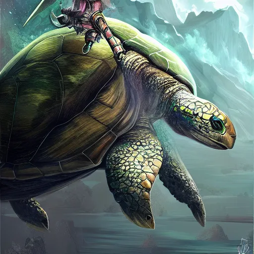 Image similar to World Turtle, epic fantasy art