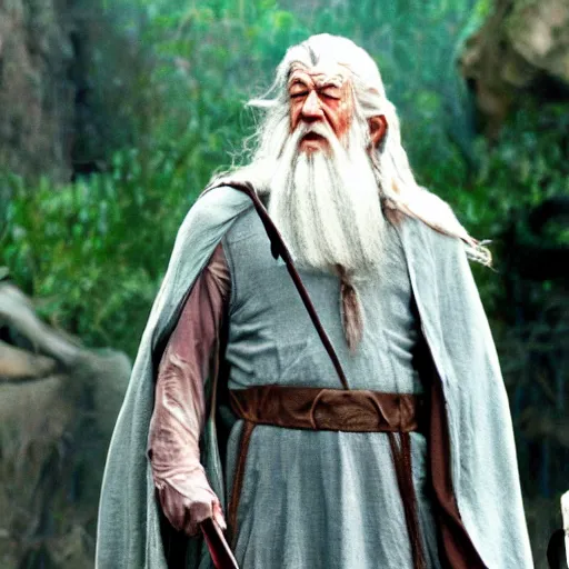 Prompt: gandalf in the movie blood diamond