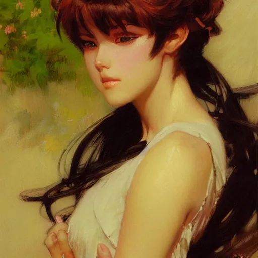 Prompt: detailed portrait of anime girl, painting by gaston bussiere, craig mullins, j. c. leyendecker