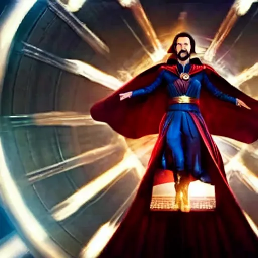 Prompt: film still of gal gadot as Doctor Strange in the Multiverse of Madness