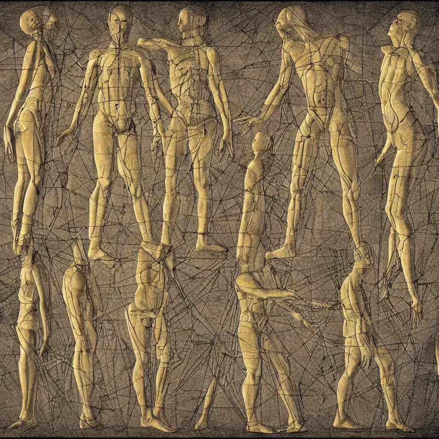 Image similar to the geometry of human body as seen in an ancient alien book