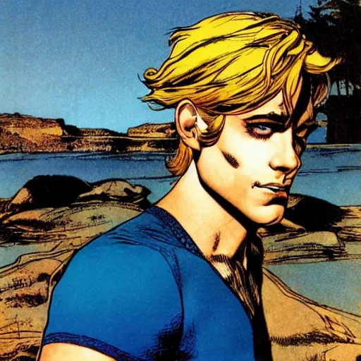 Image similar to a portrait of Link in a scenic environment by Chaykin, Howard.