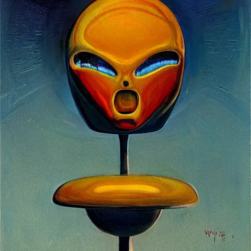 Image similar to alien by wayne thiebaud