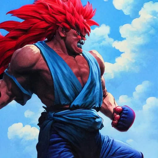 david koechner as akuma street fighter, 4 k, ultra, Stable Diffusion