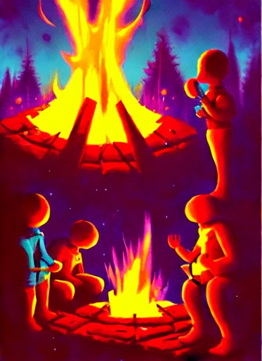 Image similar to camp fire by paul lehr