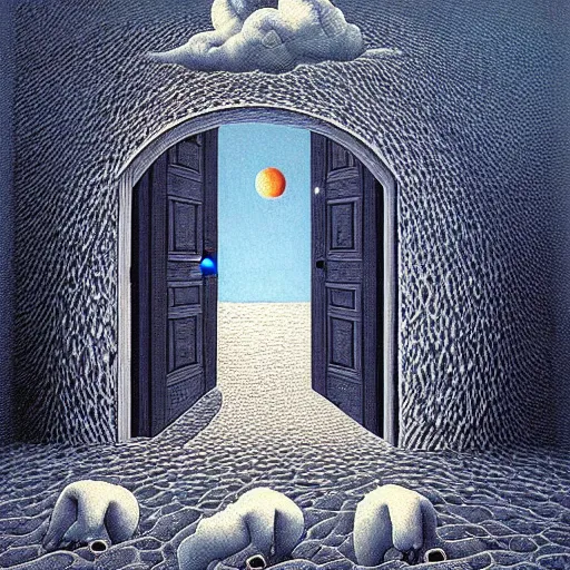 Image similar to The Impossible Door, by Rob Gonsalves,
