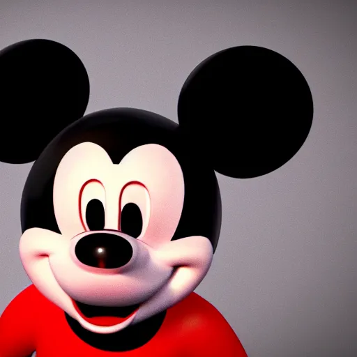 Prompt: Mugshot of Mickey Mouse, Ultra HD, 8k, Rendered in Blender, Ultra Realistic
